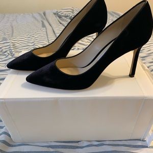 Authentic Jimmy Choo Blue Velvet Pumps 38.5